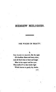 Cover of: Hebrew melodies. by Lord Byron