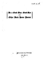 Cover of: Be a good boy by John Lincoln Shroy