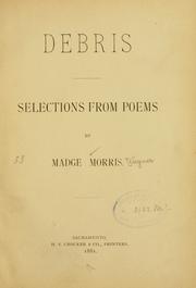 Cover of: Debris: selection from poems