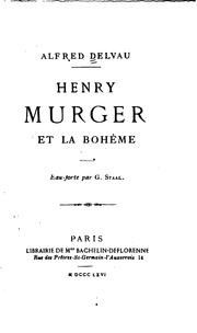 Cover of: Henry Murger et la Bohème.
