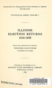 Cover of: Illinois election returns, 1818-1848