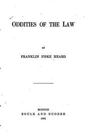 Cover of: Oddities of the law