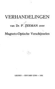 Cover of: Verhandelingen by Zeeman, Pieter