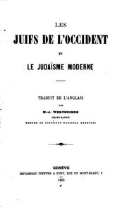 Cover of: Les Juifs de l'Occident: et Le judaïsme moderne