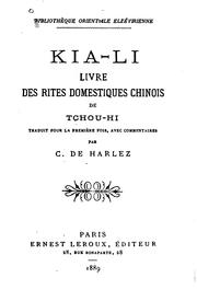 Cover of: Kia-li, livre des rites domestiques chinois