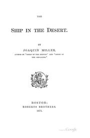 Cover of: The  ship in the desert.