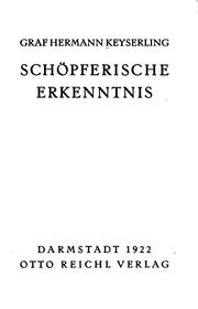Cover of: Schöpferische Erkenntnis.