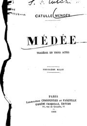 Cover of: Médée, tragédie en trois actes