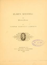 Cover of: Elsie's wedding and other poems by Jasper Barnett Cowdin