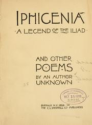 Cover of: Iphigenia by Allen R. Darrow