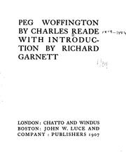 Cover of: Peg Woffington by Charles Reade