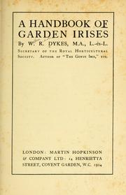Cover of: A handbook of garden irises