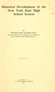 Cover of: Historical development of the New York State high school system