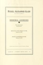 Russell Alexander Alger by U. S. Congress