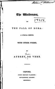 Cover of: The Waldenses: or, The fall of Rora: a lyrical sketch. With other poems.