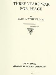 Cover of: Three years' war for peace