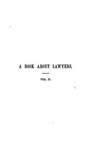 Cover of: A book about lawyers by John Cordy Jeaffreson
