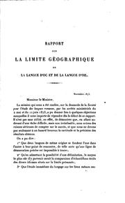 Cover of: Étude sur la limite géographique de la langue d'oc et de la langue d'oil: (avec une carte)