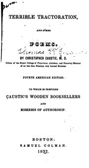 Cover of: Terrible tractoration, and other poems.