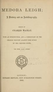 Cover of: Medora Leigh by Charles Mackay, Charles Mackay