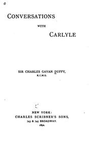 Cover of: Conversations with Carlyle