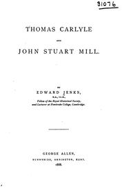 Cover of: Thomas Carlyle and John Stuart Mill.