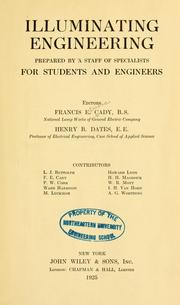 Cover of: Illuminating engineering
