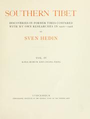 Cover of: Southern Tibet by Sven Hedin