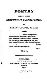 Cover of: Poetry chiefly in the Scottish language. | Robert Couper