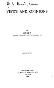 Cover of: Views and opinions by Ouida