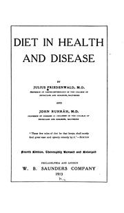 Cover of: Diet in health and disease