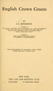 Cover of: English crown grants by Mershon, S. L.