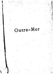 Cover of: Outre-mer (notes sur l'Amérique) by Paul Bourget