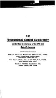 Cover of: A critical and exegetical commentary on the Epistle of the Romans