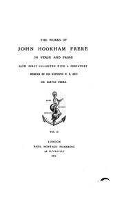 Cover of: The works of John Hookham Frere in verse and prose by John Hookham Frere