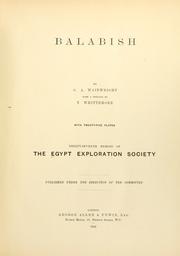Cover of: Balabish by G. A. Wainwright