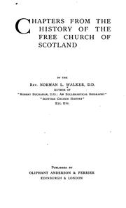 Cover of: Chapters from the history of the Free church of Scotland