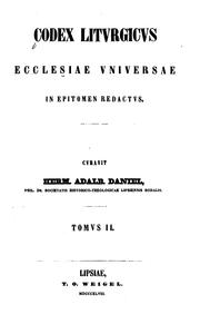 Cover of: Codex litvrgicvs ecclesiae vniversae in epitomen redactvs
