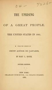 Cover of: The uprising of a great people. by Gasparin, Agénor comte de
