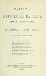 Cover of: National and historical ballads, songs, and poems. by Thomas Osborne Davis