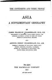 Cover of: Asia by James Franklin Chamberlain