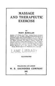Cover of: Massage and therapeutic exercise
