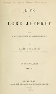 Cover of: Life of Lord Jeffrey, with a selection from his correspondence.