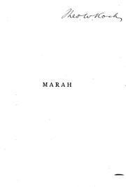 Cover of: Marah by Robert Bulwer Lytton