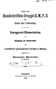 Ueber die handschriften-gruppe E, M, P, X der Geste des Loherains .. by Hermann Marseille