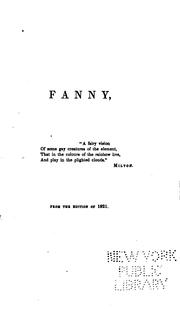 Cover of: Fanny: with other poems.