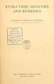 Cover of: Evolution: genetics and eugenics