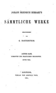 Cover of: Johann Friedrich Herbart's sämmtliche werke by Johann Friedrich Herbart