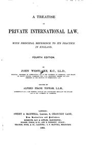 Cover of: A treatise on private international law by John Westlake