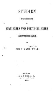 Cover of: Studien zur Geschichte der spanischen und portugiesischen Nationalliteratur